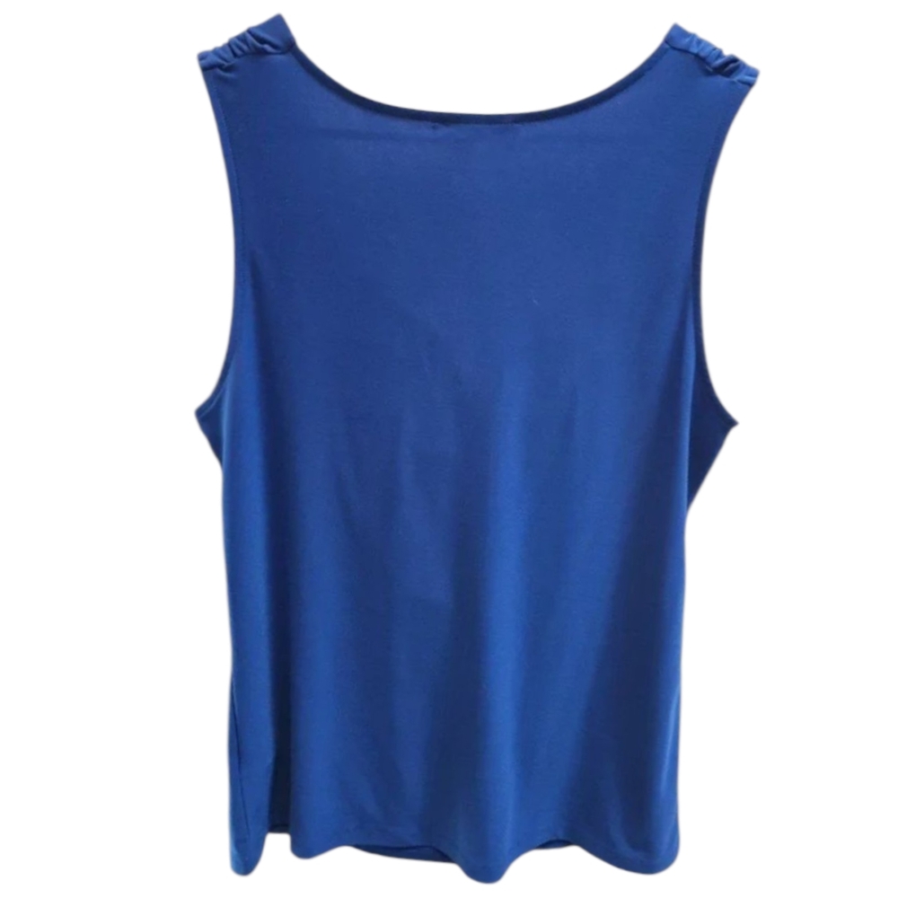 Kenneth Cole New York Royal Blue Tank Top SZ L - Picture 3 of 4